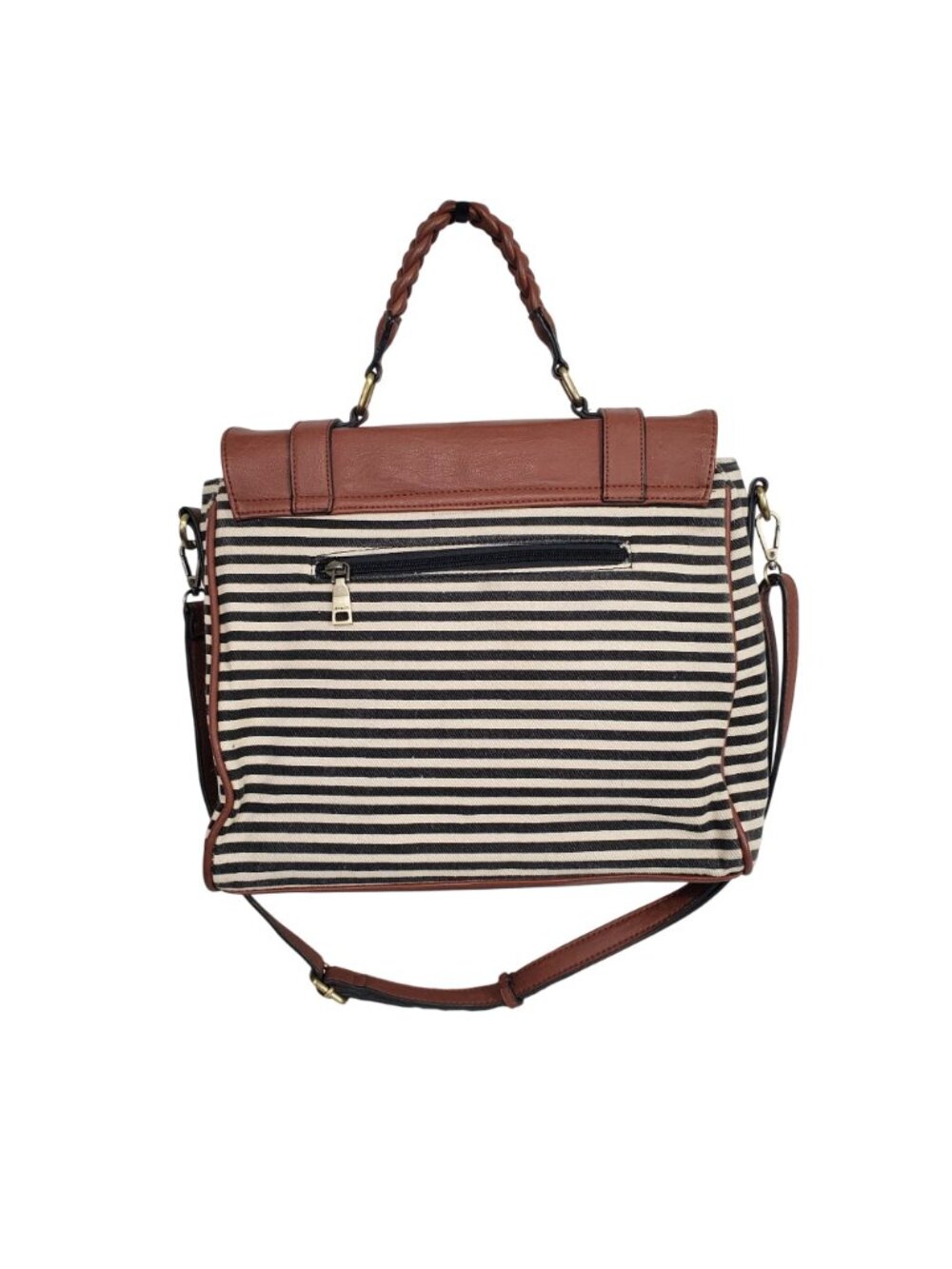 Jen & Co Bag Satchel Striped Aztec Embroidered Vegan Leather Boho Chic Purse - Picture 2 of 16